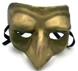 Venetian Mask Beak Glitter Masquerade Drama Gold Mardi Gras Theatre Party Magic - Picture 1 of 1