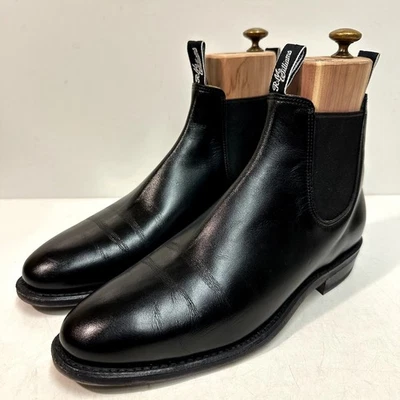 EXCELENTE BOTA R. M. Williams Adelaide Chelsea negra becerro goma Reino Unido 9,5 EE. UU. 11,5 Foto 1 de 4