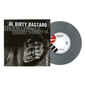 OL' DIRTY BASTARD: Shimmy Shimmy Ya / Brooklyn Zoo SILVER 7" Vinyl WU-TANG CLAN - Picture 1 of 4