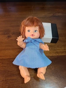 1974 Vintage 7.5" UD CO Doll Hong Kong Great Condition! Blue Dress - Picture 1 of 11