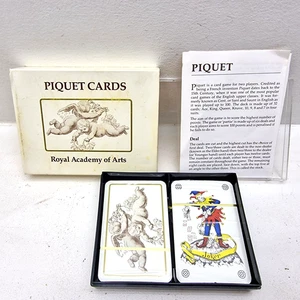 Royal Academy Arts Piquet Cards Cartamundi Twin Deck Cherub Boxed Rules Sealed - Picture 1 of 10
