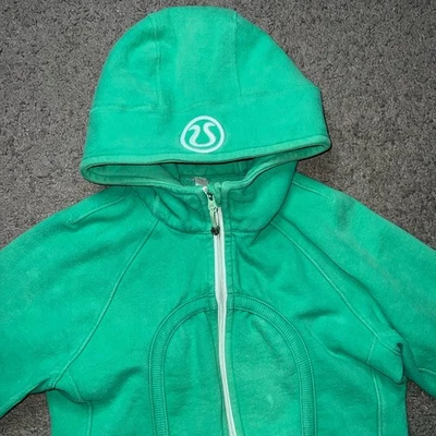 Mujeres Talla 8 LULULEMON Cremallera Completa Cremallera Chaqueta Buceo Sudadera con Capucha Verde Menta Sudadera Foto 1 de 4