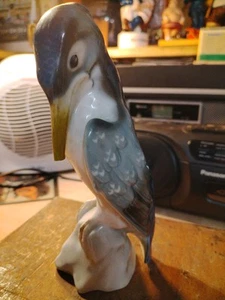 Eisvogel Limenu Vogel Porzellan 1920 Ära Hersteller Galluba und Hofmann gestempelt Optik - Bild 1 von 6