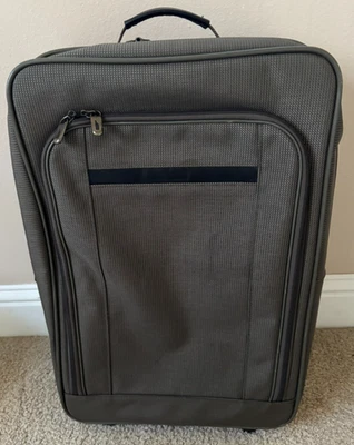 Hartmann 22” expandable Nylon Tan 2 Wheel Carry-on Luggage Suitcase - Image 1 of 4