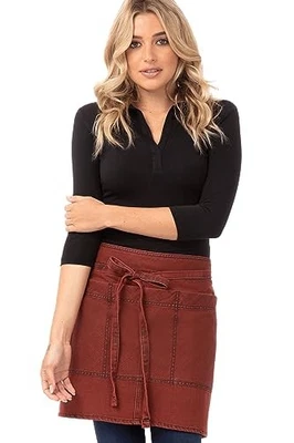  Unisex Uptown Server Apron One Size Red Navy - Image 1 of 4