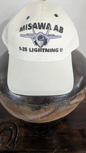 Missawa AB F-35 Lightnining II ball cap new with tags White/ Black - Picture 1 of 2