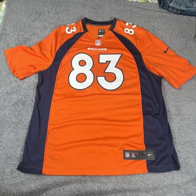 NFL Denver Broncos Fútbol #83 Wes WELKER NIKE On Field Camiseta Azul/Naranja XL Foto 1 de 4