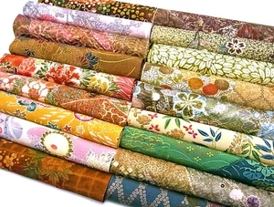 s026_Bundle, Japanese Kimono Silk Fabric Set, 18 pieces - Picture 1 of 12