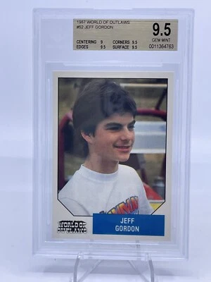 1987 World Of Outlaws #52 Jeff Gordon Nascar HOF Beckett 9.5 GEM MInt - Image 1 of 2