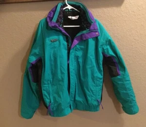 COLUMBIA Vintage Bugaboo 3 Purple Teal ๐ Men Sz L Large Jacket - Picture 1 of 8