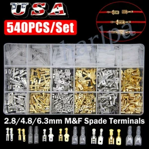 540PCS Auto Car Assorted Electrical Wire Connector Terminals Crimp Spade Kit Set - Picture 1 of 12