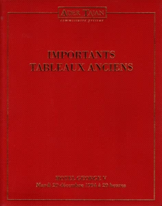 IMPORTANTS TABLEAUX ANCIENS CATALOGUE VENTE ADER TAJAN 20/12/1994 - Bild 1 von 5