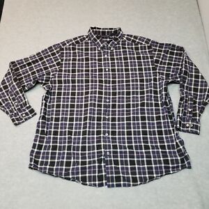 Roundtree & Yorke Button Up Shirt Mens Size 3XT Long Sleeve Plaid