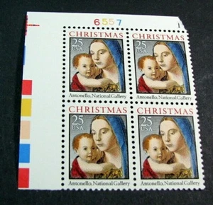 US Plate Blocks Stamp Scott# 2399 Madonna and Child 1988 MNH L480 - Picture 1 of 1