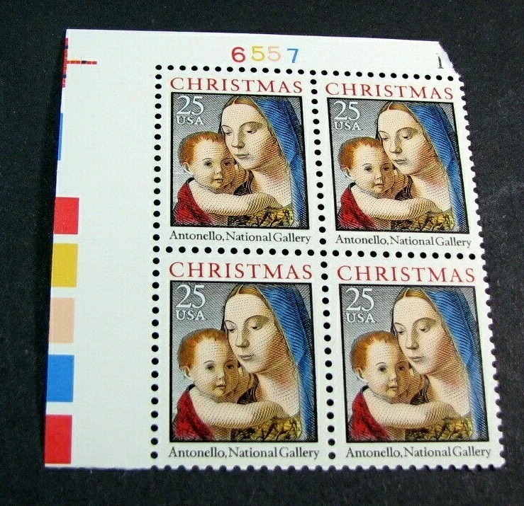 US Plate Blocks Stamp Scott# 2399 Madonna and Child 1988 MNH  L480 - Image 1 of 1