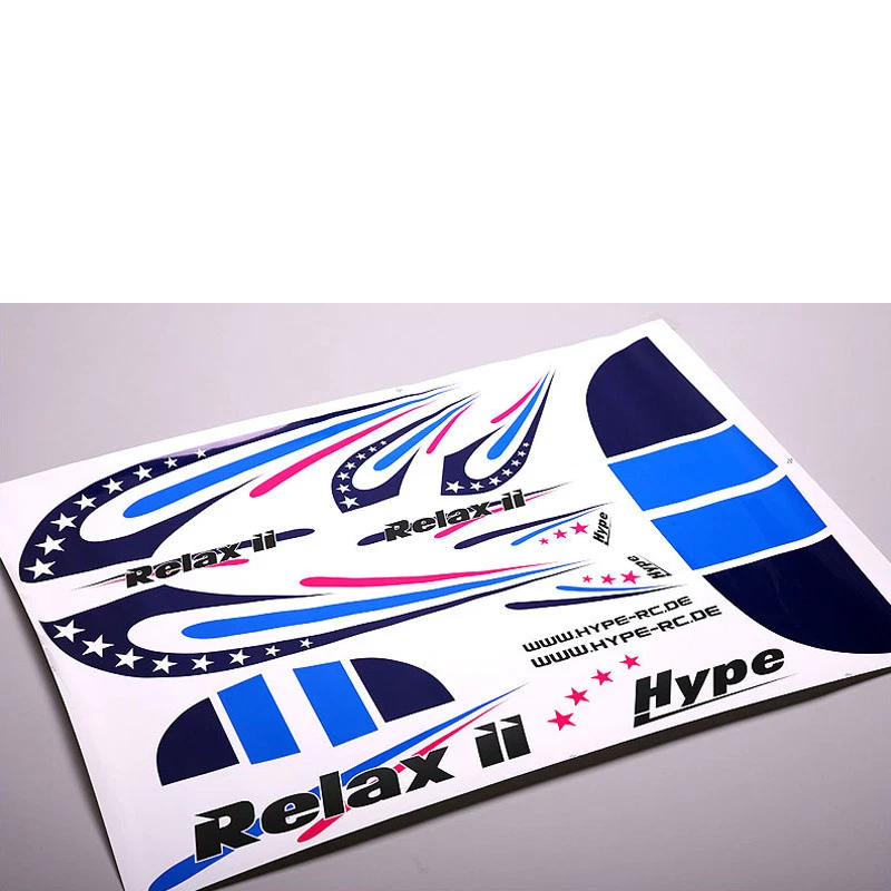 Dekorbogen blau-magenta Relax II Flugmodell Aufkleber Hype 029-1018 - Bild 1 von 1