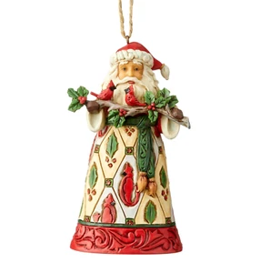 Jim Shore SANTA CON CARDENALES Adorno Colgante 6004303 TOTALMENTE NUEVO EN CAJA - Imagen 1 de 2