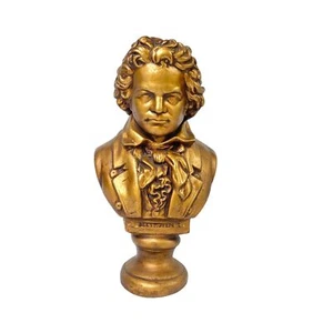 Beethoven 12 in Gilt Chalkware bust classical Music sculpture 60s vintage - Picture 1 of 8