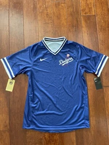 NWT Nike LA Dodgers Baseball Jersey Medium Black Pullover Cooperstown Collection - Picture 1 of 10
