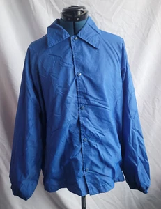 Vintage Auburn Coach USA Jacket Blue 90s Mens MEDIUM wind breaker - Picture 1 of 7