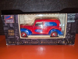 Liberty Spec Cast 1940 Ford Diecast Panel Van #67502 Bank Ford Sales & Service - Picture 1 of 6