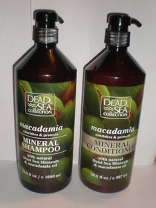 2 DEAD SEA MACADAMIA MINERAL 1 SHAMPOO 1 CONDITIONER NOURISHES PROTECTS 30.6 OZ - Picture 1 of 3