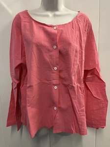 MissLook Women’s Button Up Blouse • Pink • Size XL - Picture 1 of 3