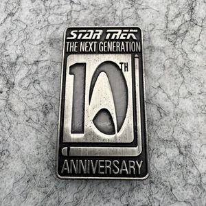 Star Trek The Next Generation 10th Anniversary Promo Lapel Pin Vintage - Picture 1 of 3