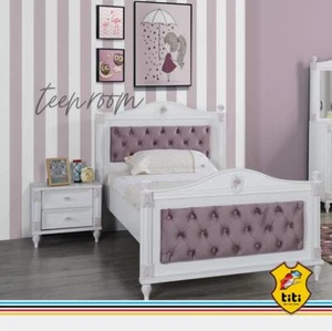 Designer Bett Nachttisch Schlafzimmer Jugendzimmer Set Möbel 2tlg. Betten - Bild 1 von 11