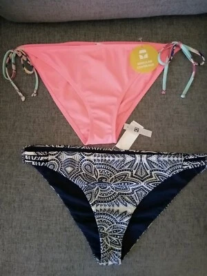 Novo 2 x Calças de Biquíni Roxy Tamanho GG Novo com etiquetas - Imagem 1 de 4