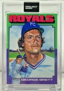 Topps PROJECT 2020 #344 - 1975 George Brett by Jacob Rochester Print Run SP/1705 - Picture 1 of 3