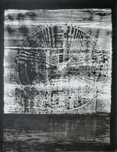 Heinz Mack Siebdruck in 3 Farben Edition Kunsthaus Scheller Stuttgart 1987 - Bild 1 von 6