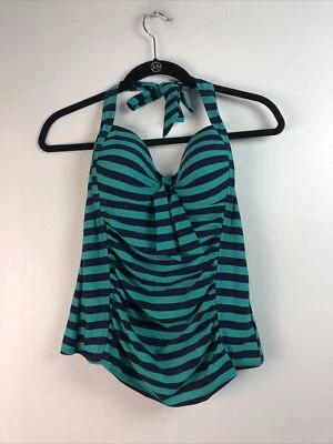 Merona Mujer Tankini Top Azul y Verde Talla S NUEVO CON ETIQUETAS A19 Foto 1 de 4