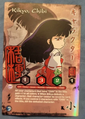 Inuyasha TCG Kikyo Chibi #CB3 Yokai Holo Card - Image 1 of 2