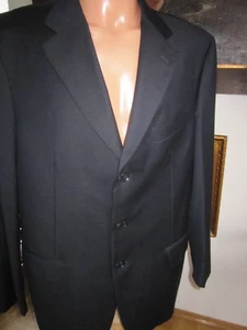 Chaqueta de lujo de PAL ZILERI talla 52 azul 100% lana 150 two play - Imagen 1 de 8