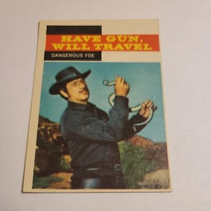 Tarjeta Topps TV Western 1958 #27 enemigo peligroso tiene pistola, viajará ex/como nuevo - Imagen 1 de 6