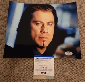 FOTO 8X10 FIRMADA POR JOHN TRAVOLTA PULP FICCIÓN PSA/ADN AUTENTICADA #AM21428 WOW - Imagen 1 de 5