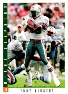 1993 Score Troy Vincent #332 - Miami Dolphins - Picture 1 of 2