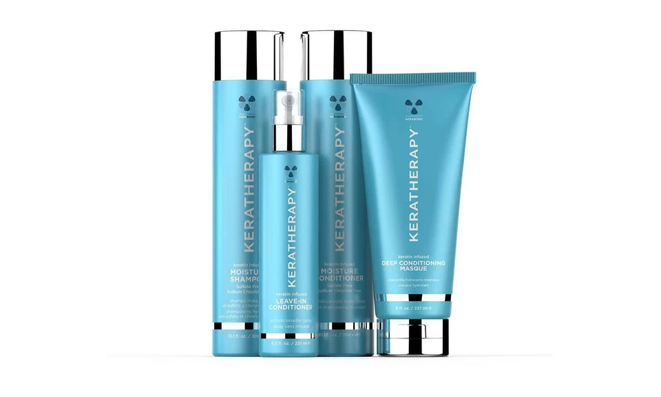 Xampu, condicionador, máscara Keratherapy com infusão de umidade com infusão de queratina, deixe entrar:  - Imagem 1 de 1