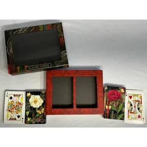 Rose & Butterflies Punch Studio 52 Count 2 Decks of Playing Cards Boxed Set - Picture 1 of 5