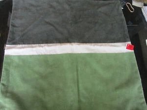 Williams Sonoma suede green stripe pieced linen Pillow Cover 22 product sample - Picture 1 of 2