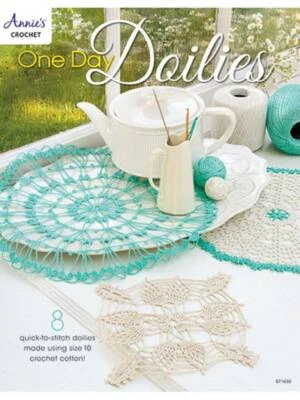 NEW ANNIES CROCHET ONE DAY DOILIES 8 QUICK TO STITCH DESIGNS - Image 1 of 4