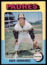 1975 Topps Enzo Hernandez  EX-MINT San Diego Padres #84