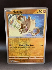 Mankey 107:198 Scarlet & Violet Reverse Holo NM Pokémon TCG - Picture 1 of 2