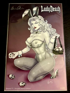 LADY DEATH #1 DREAMS NAUGHTY BUNNY EDITION SIGNED NUMBERED COA LTD 225 NM+ - Bild 1 von 3