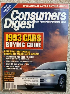 1993 Consumers Digest Annual Auto Issue in very good condition - Picture 1 of 1