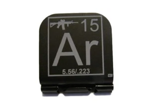 AR-15 Periodic Table Element Tile Laser Etched Aluminum Hat Clip Brim-it - Picture 1 of 10
