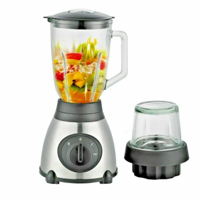 FRULLATORE 2 in 1 PULSE LAMA ACCIAIO INOX BROCCA VETRO 1,8 L + 1 PICCOLA 800w - Immagine 1 di 4