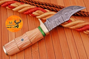 Damascus Hunting Knife Custom HandMade - Hand Forged Damascus Steel Blade 1243 - Picture 1 of 5