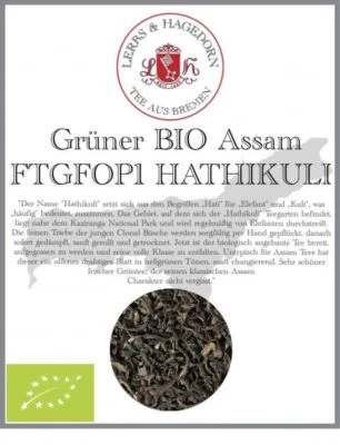 Grüner Tee Bio Assam FTGFOP1 Hathikuli 1kg - Bild 1 von 3